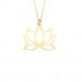 925 Ayar Gümüş Minik Lotus Çiçeği Kolye